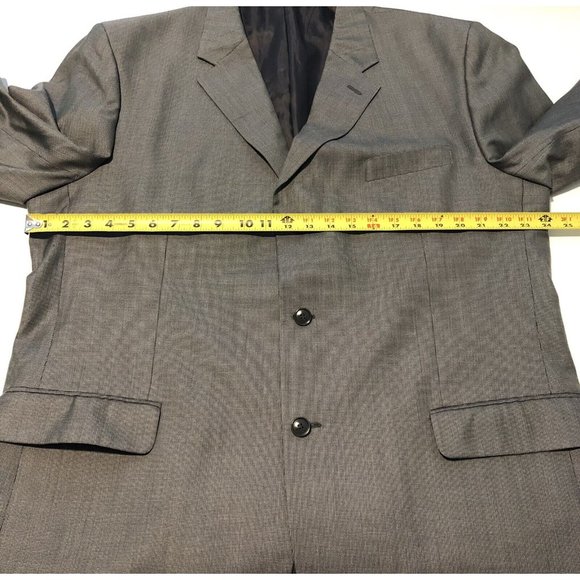 Vintage Jones New York Robinsons May Silk Wool Blend Gray Blazer Men Size L 46 - Picture 12 of 12